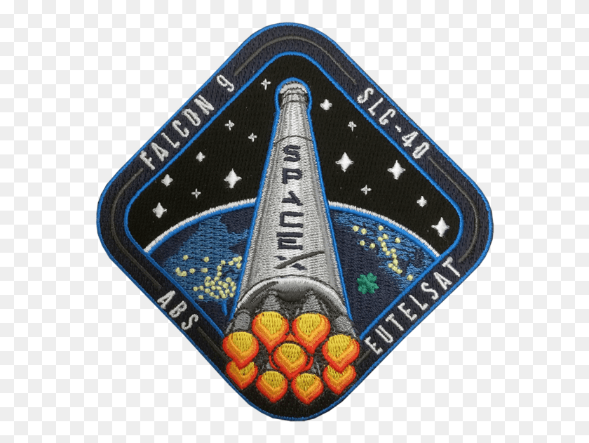 570x571 Spacex Eutelsat Abs Slc 40 Parche, Símbolo, Emblema, Logotipo Hd Png