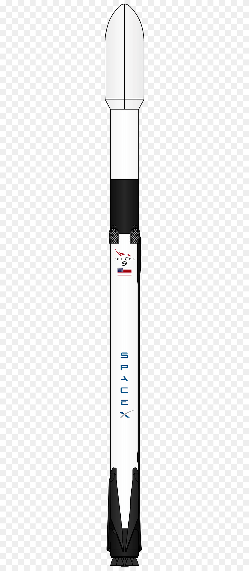 Spacex Falcon 9 Block 5 With Fairing Clipart, Device, Machine PNG