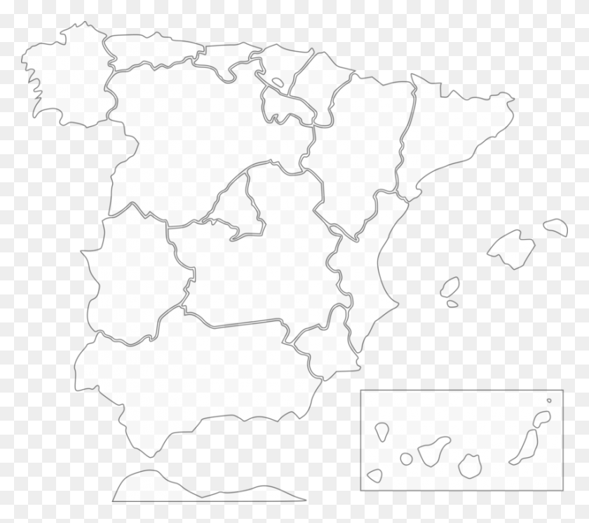 852x750 Испания Рисунок Карта Города Сша Arbeitslosigkeit Spanien, Диаграмма, Атлас, Участок Hd Png Скачать