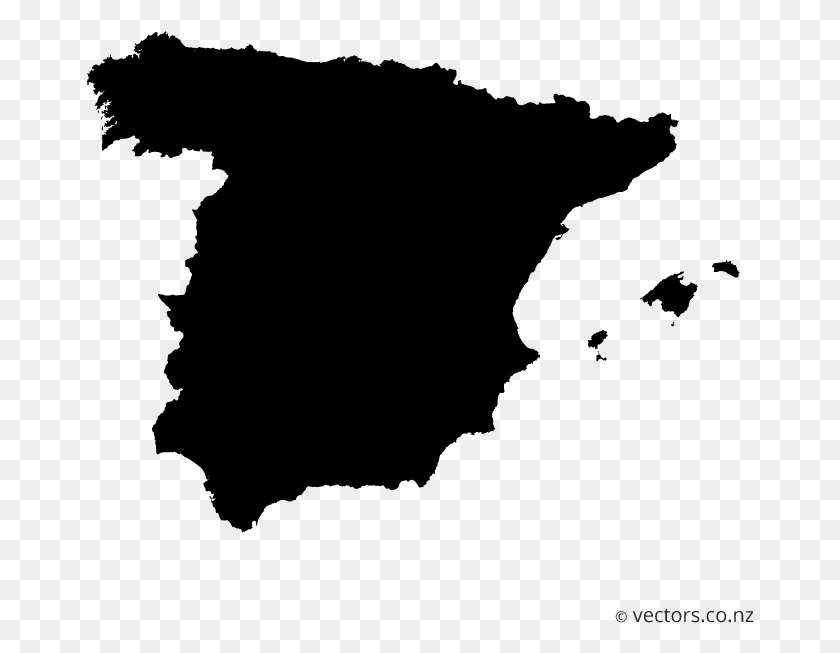 669x593 Spain Map Spain Map Vector, Gray, World Of Warcraft HD PNG Download