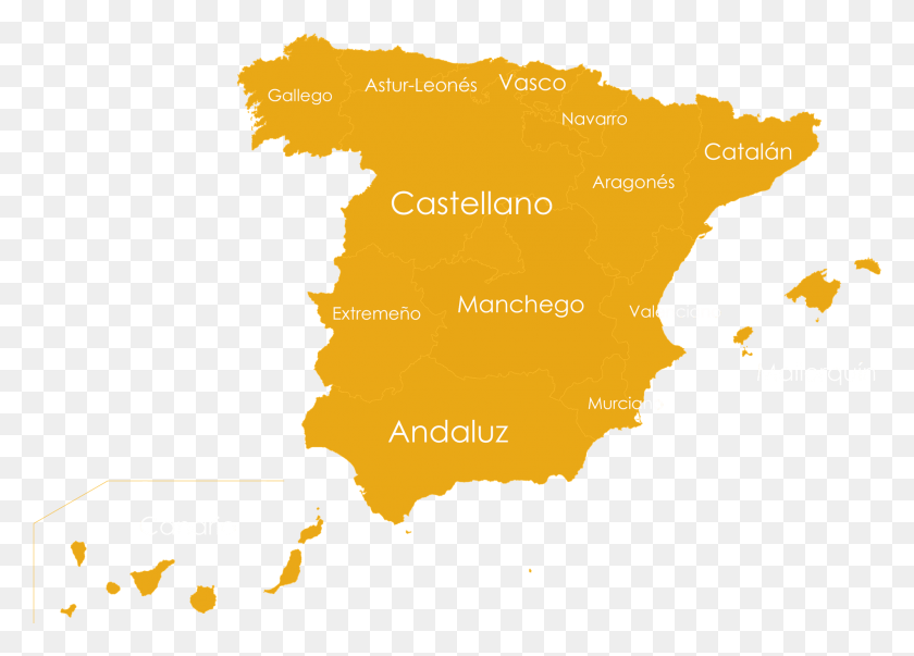 1900x1324 Spanish Accents Map Diverbo Puebloespanol Castilla La Mancha Karta, Plot, Diagram, Text HD PNG Download