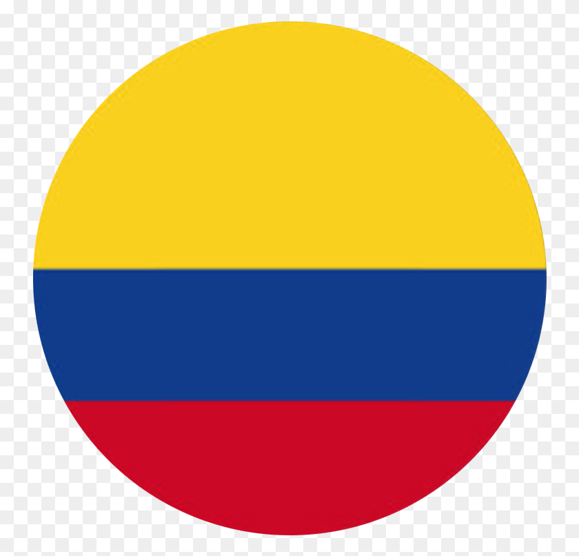 746x746 Spanish English Colombia Flag Icon, Balloon, Ball, Logo HD PNG Download