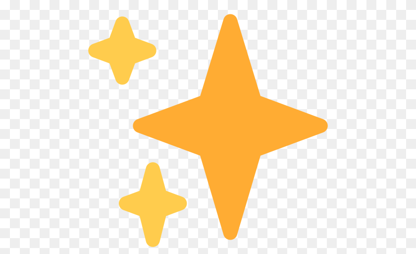 512x512 Sparkles Emoji, Star Symbol, Symbol PNG