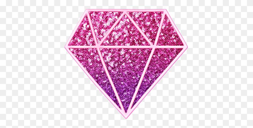 411x367 Sparkling Glitter Pink Diamond Jewel Gem Stone, Purple, Rug, Light HD PNG Download