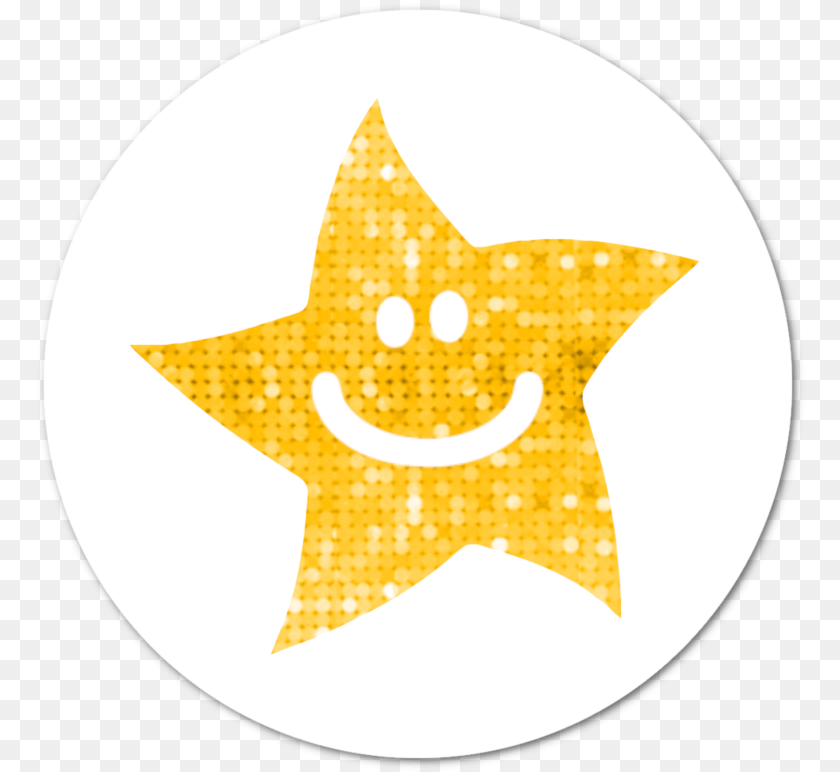 Sparkly Gold Star Stickers Transparent, Star Symbol, Symbol, Disk Sticker PNG