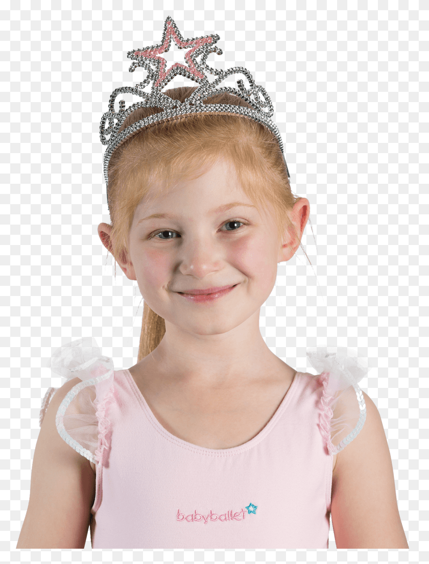 1219x1634 Sparkly Pink Star Tiara Hair Accessory For Little Girls Girl, Person, Human, Accessories Descargar Hd Png