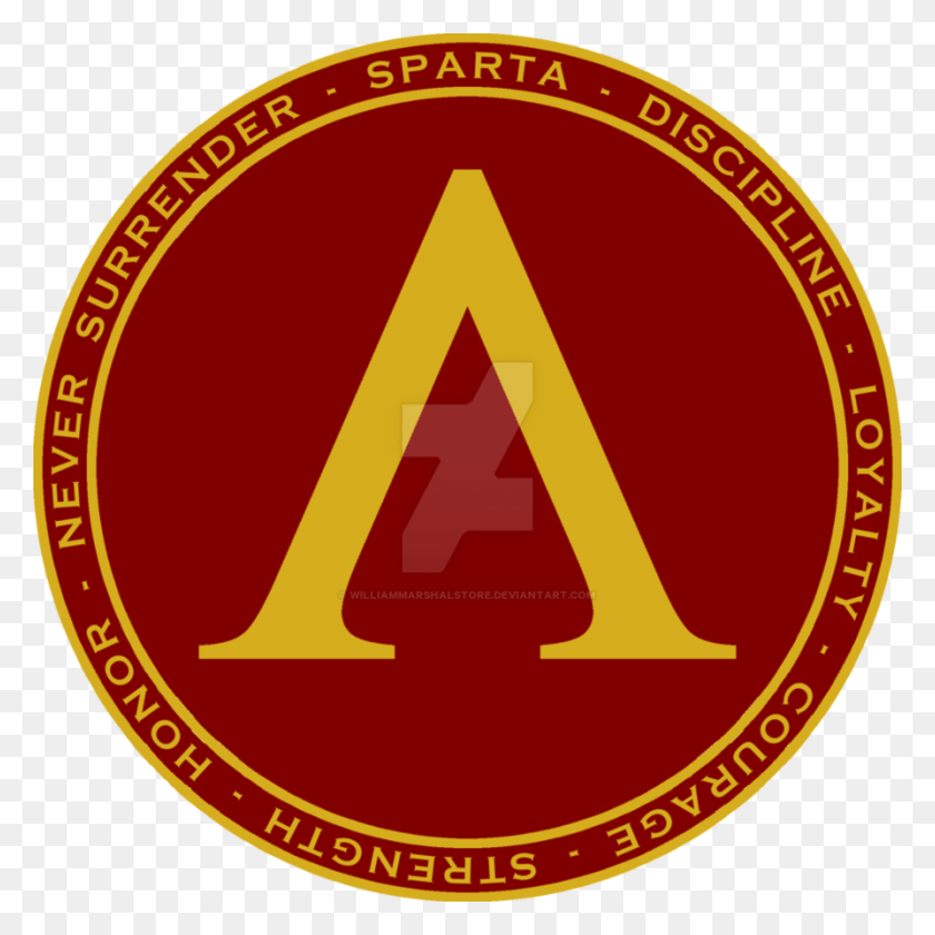 894x894 Sparta Maroon And Gold Seal By Williammarshalstore Alexander The Great, Logo, Symbol, Trademark HD PNG Download
