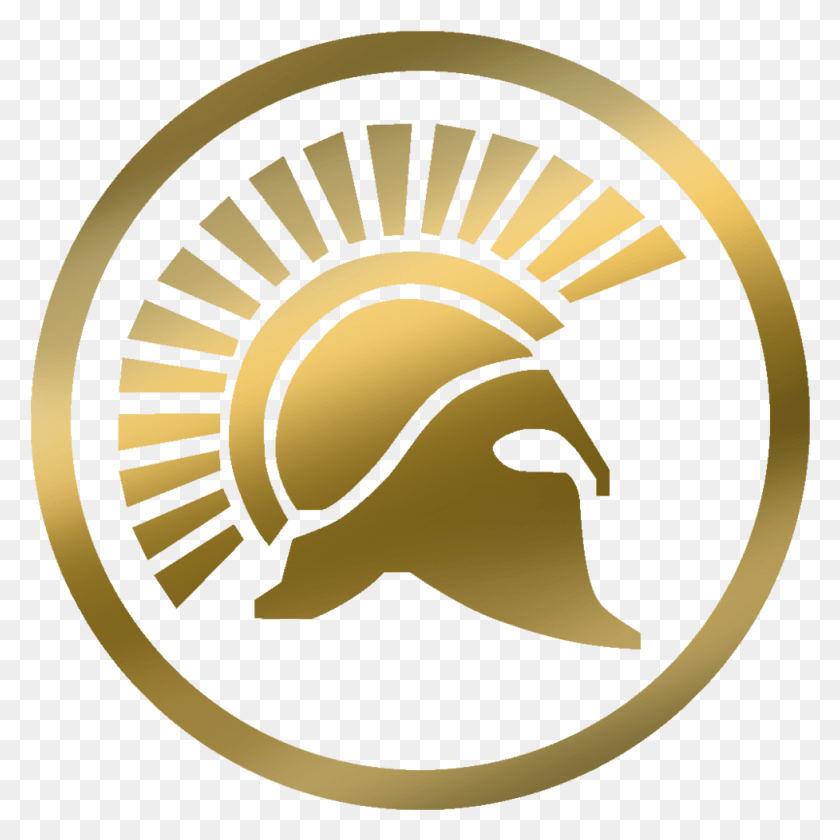977x977 Spartan Gold Helmet Logo, Wheel, Machine, Symbol HD PNG Download