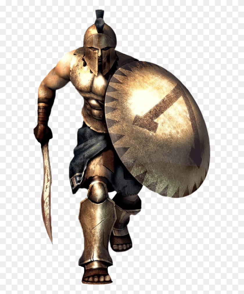 613x952 Spartan Spartan Total Warrior, Armor, Shield, Bronze HD PNG Download