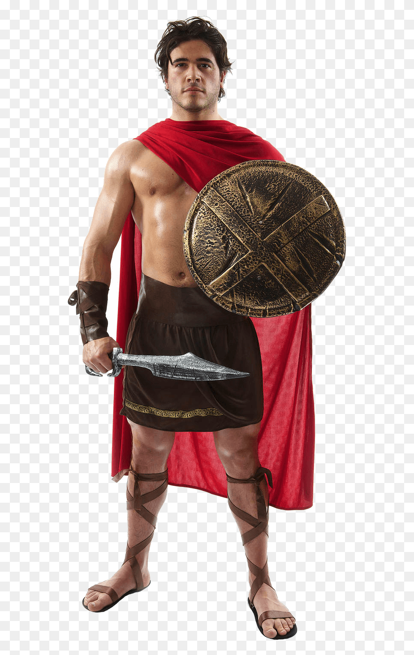 567x1269 Spartan Warrior Costume 300 Fancy Dress, Person, Human, Armor HD PNG Download