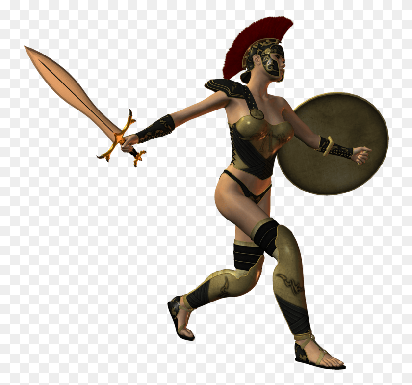 748x724 Spartana Female Warrior 003 By Selficide Stock Imagen De Spartana, Person, Human, Costume HD PNG Download