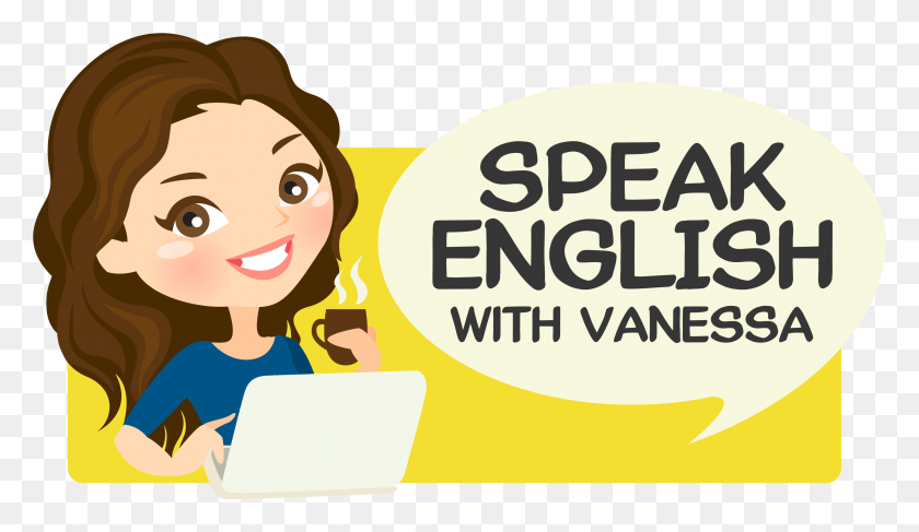 3211x1759 Speak English With Vanessa Speak English, Text, Label, Female HD PNG Download