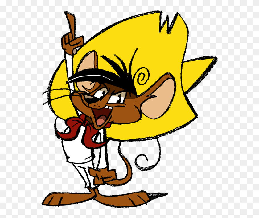 577x650 Speaking Of Speedy Gonzales Here39s An Old Drawing Speedy Gonzales, Hand, Pac Man HD PNG Download