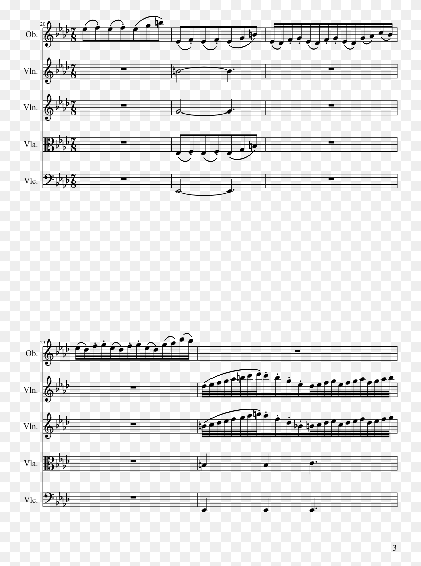 749x1067 Spearow Sheet Music Composed By J Winter 1st Movement Sheet Music, Gray, World Of Warcraft HD PNG Download