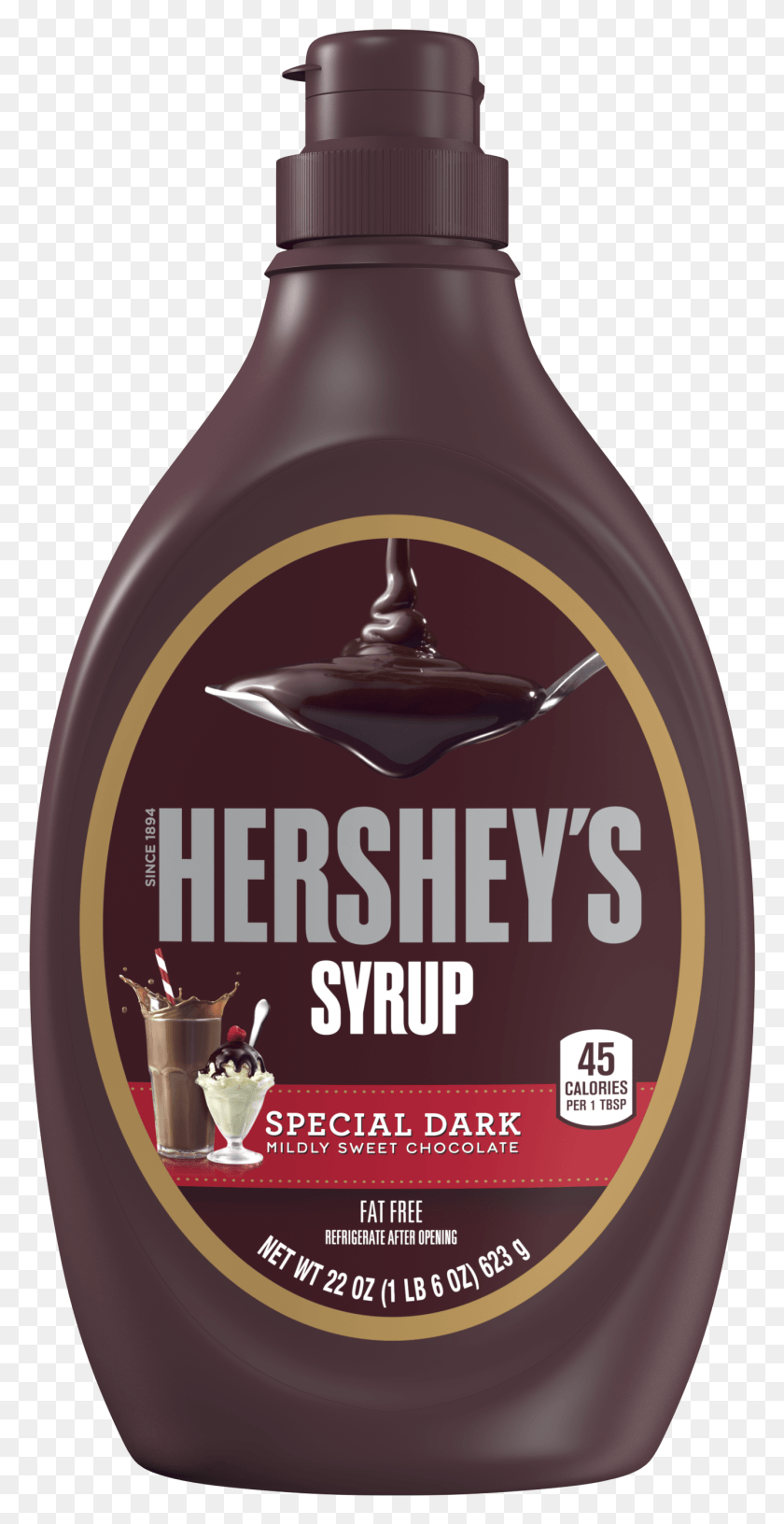 1343x2708 Special Dark Chocolate Syrup 22 Oz Hershey39s Syrup Special Dark, Label, Text, Beverage HD PNG Download