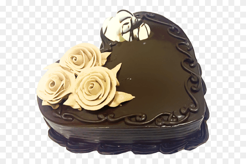 595x499 Special Heart Chocolate Cake Heart Shape Cake, Dessert, Food, Cream HD PNG Download