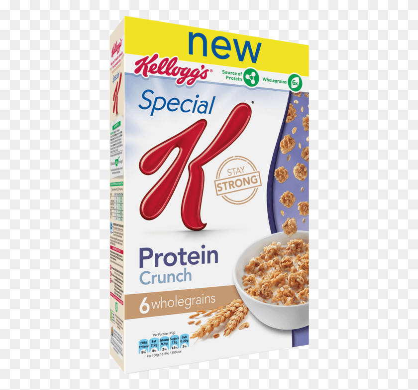 404x722 Descargar Png Special K Protein Crunch 390G Cornflakes Met Rode Vruchten, Desayuno, Comida, Menú Hd Png