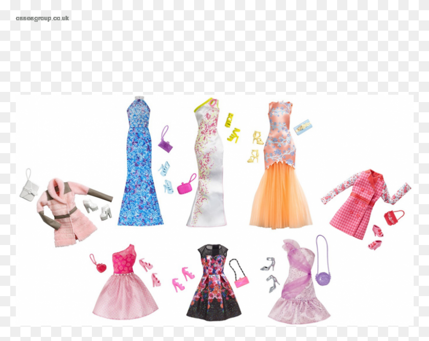 801x625 Special Purchase Barbie Doll Clothing Gowns Dresses Barbie, Apparel, Dress, Evening Dress HD PNG Download