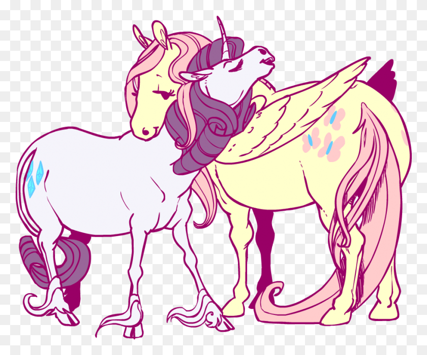 908x745 Spectralunicorn Classical Unicorn Female Flarity Mane, Horse, Mammal, Animal HD PNG Download