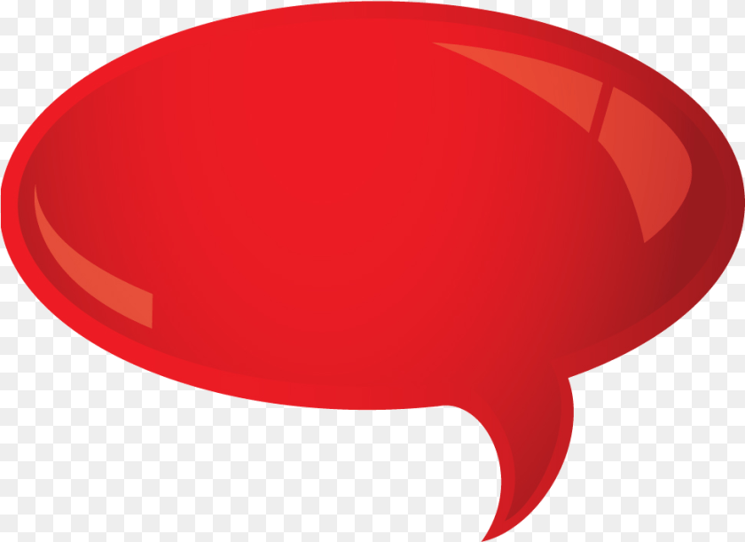 Speech Bubble Vector Red Chat Bubble, Balloon Sticker PNG
