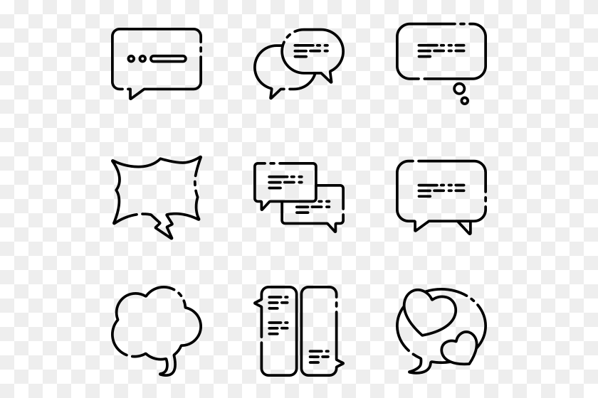 529x500 Speech Bubbles Icon, Gray, World Of Warcraft HD PNG Download