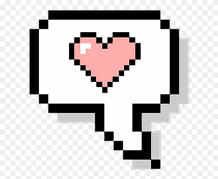 631x631 Speechbubble Heart Cute Pixel Text Bubble, Cross, Symbol, Label HD PNG Download