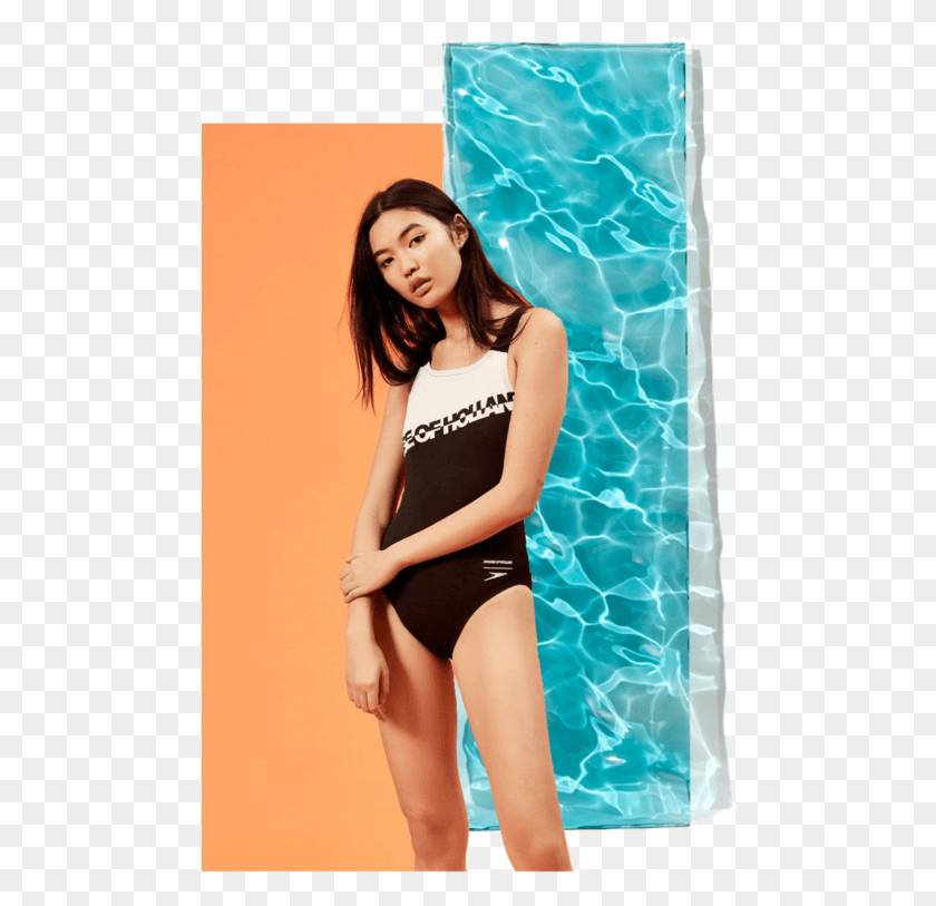 480x753 Speedo X House Of Holland Swimsuit, Clothing, Apparel, Person HD PNG Download