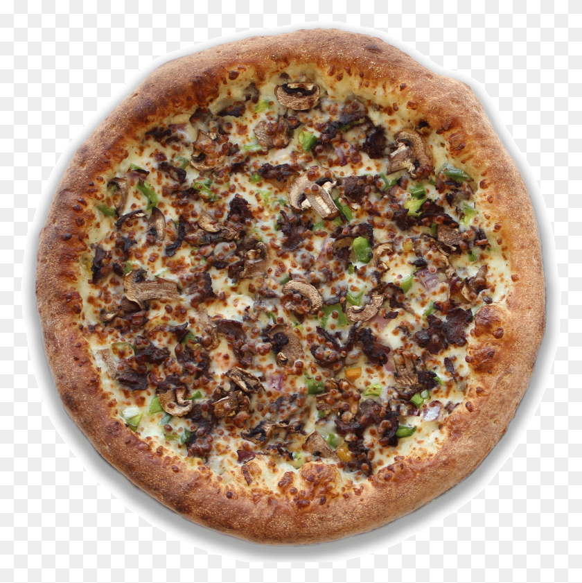 1462x1465 Speedys Philly Cheesesteak Pizza Пицца В Калифорнийском Стиле, Еда, Хлеб, Блюдо Png Скачать