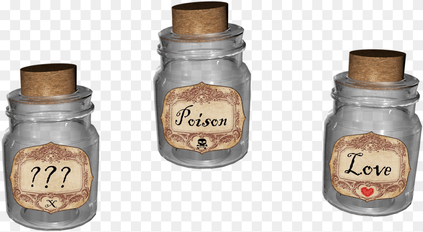 Spell Magic Love Magic, Jar Sticker PNG