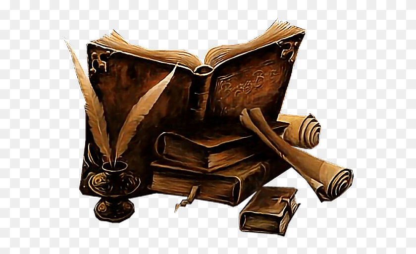 597x453 Spellbook Sticker Old Magic Book Art, Clothing, Apparel, Costume HD PNG Download