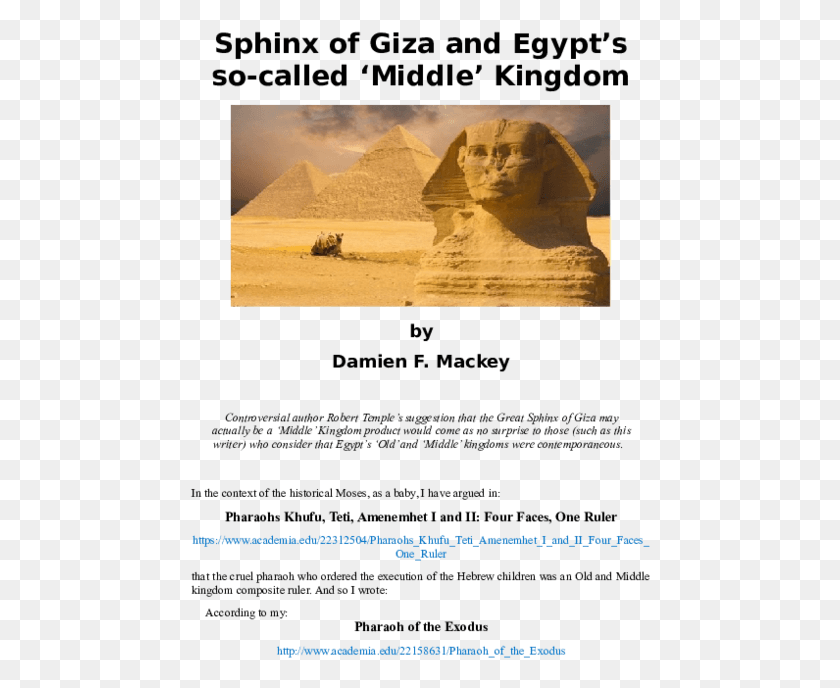 461x628 Sphinx Of Giza And Egypt39s So Called 39middle39 Kingdom Pyramid Of Khafre, Architecture, Building, Outdoors HD PNG Download