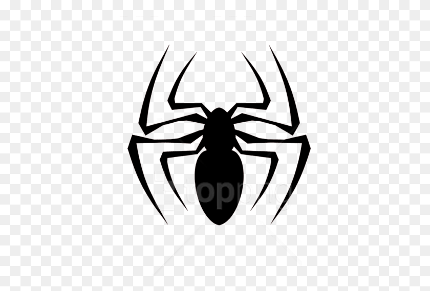 376x509 Spider Clipart Photo Spiderman Logo Transparent Background, Symbol, Animal, Insect HD PNG Download