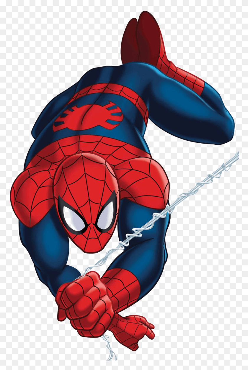 887x1360 Человек-Паук Мультфильм Прозрачное Изображение Вселенная Marvel Ultimate Spider Man, Человек, Человек Png Скачать