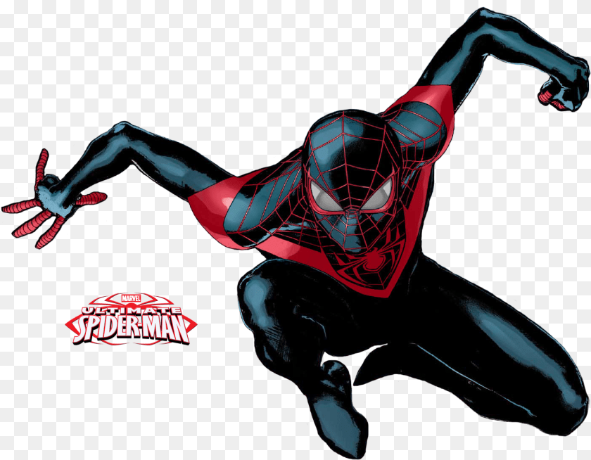 1397x1088 Spider Man Clipart Ultimate Spiderman Spider Man Ultimate Miles, Dancing, Leisure Activities, Person, Adult PNG