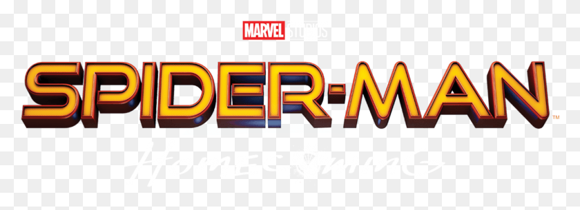 1281x404 Descargar Png Spiderman Homecoming Logo Spiderman 2016, Word, Edificio, Texto Hd Png