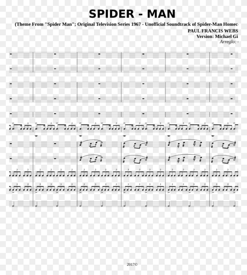 851x955 Spider Man Homecoming Sheet Music, Gray, World Of Warcraft HD PNG Download