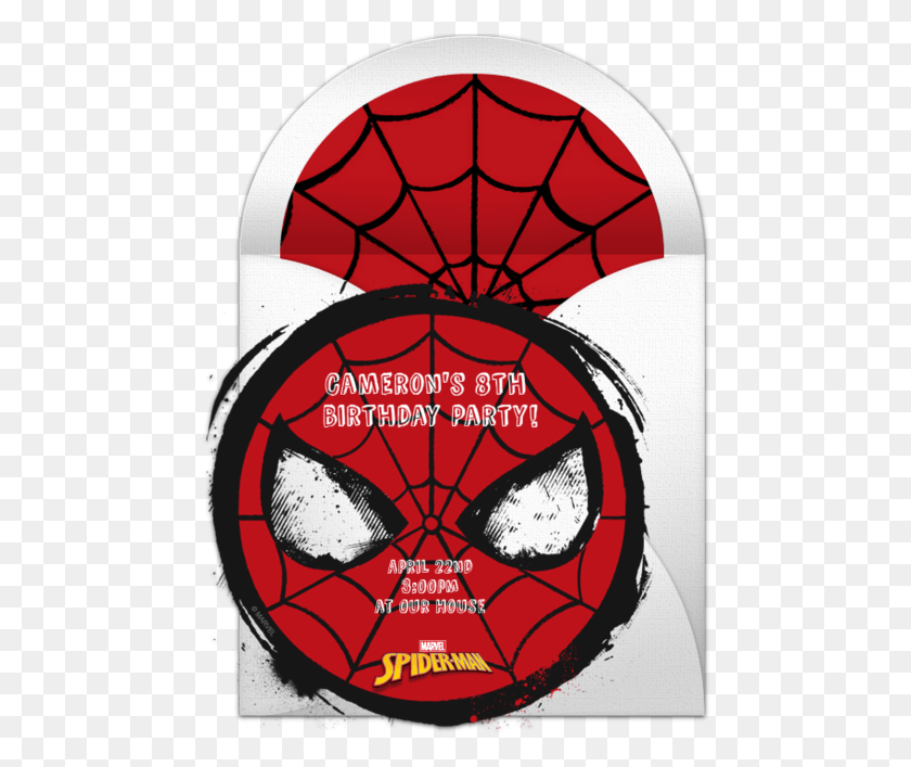 471x647 Descargar Png / Invitación En Línea Icónica De Spider Man