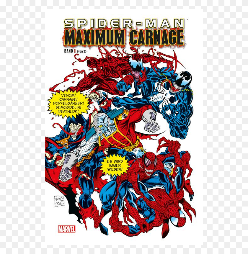535x801 Spider Man Maximum Carnage 1 Von 2 Marvel Pb 84 Hc Marvel Comics Maximum Carnage, Book, Poster, Advertisement HD PNG Download