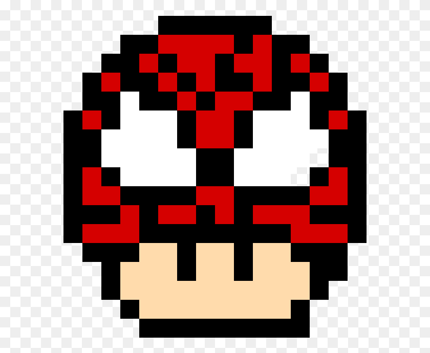 593x630 Spider Man Mushroom Pixel Mario Mushroom, Pac Man Hd Png