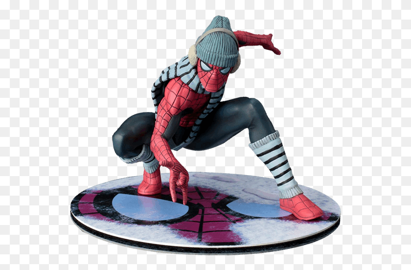 555x492 Spider Man New York Comic Con Exclusive Artfx Statue Spider Man Ps4 Statue, Person, Human, Figurine HD PNG Download