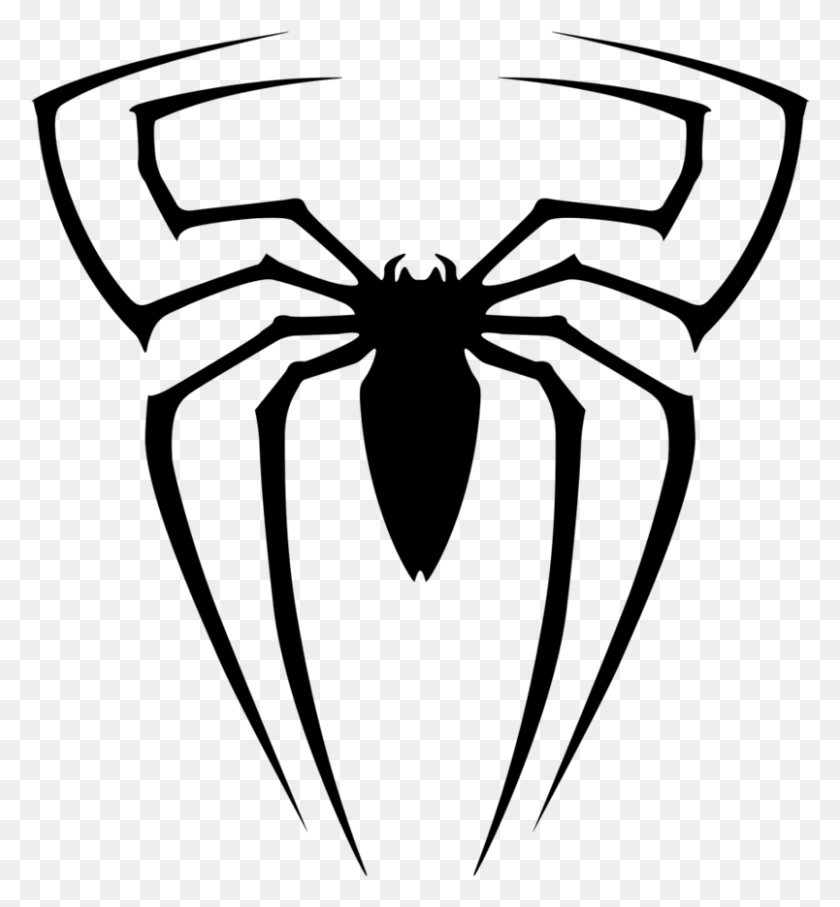 804x874 Spider Spider On Spider Man39s Chest, Grenade, Bomb, Weapon HD PNG Download