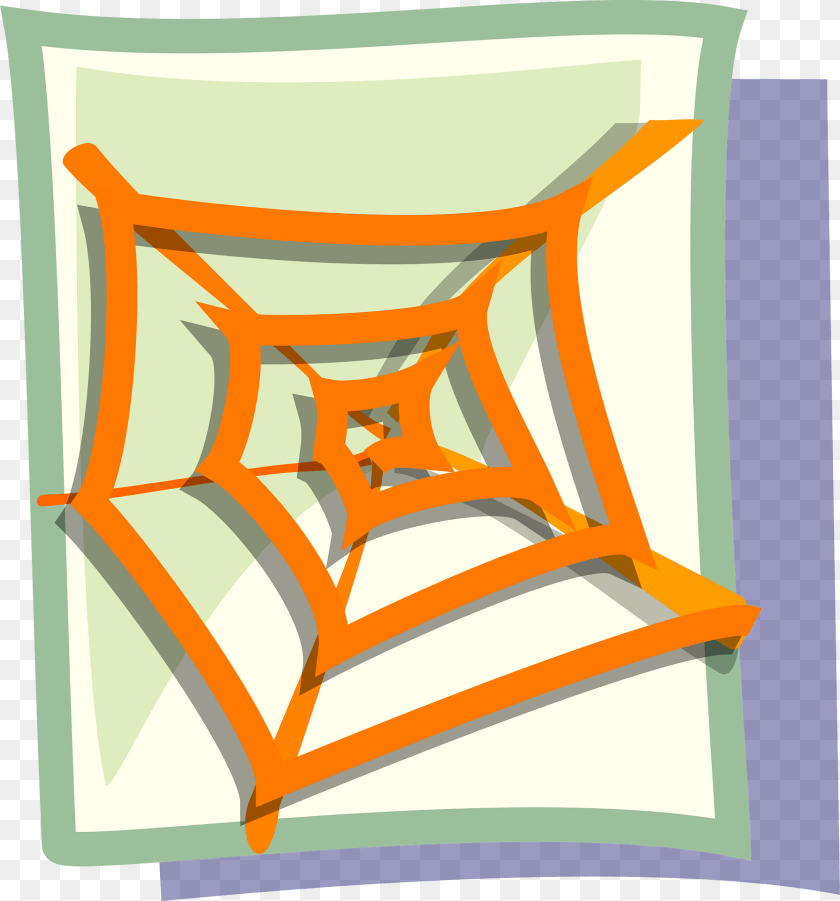 Spider Web Cushion, Home Decor Clipart PNG
