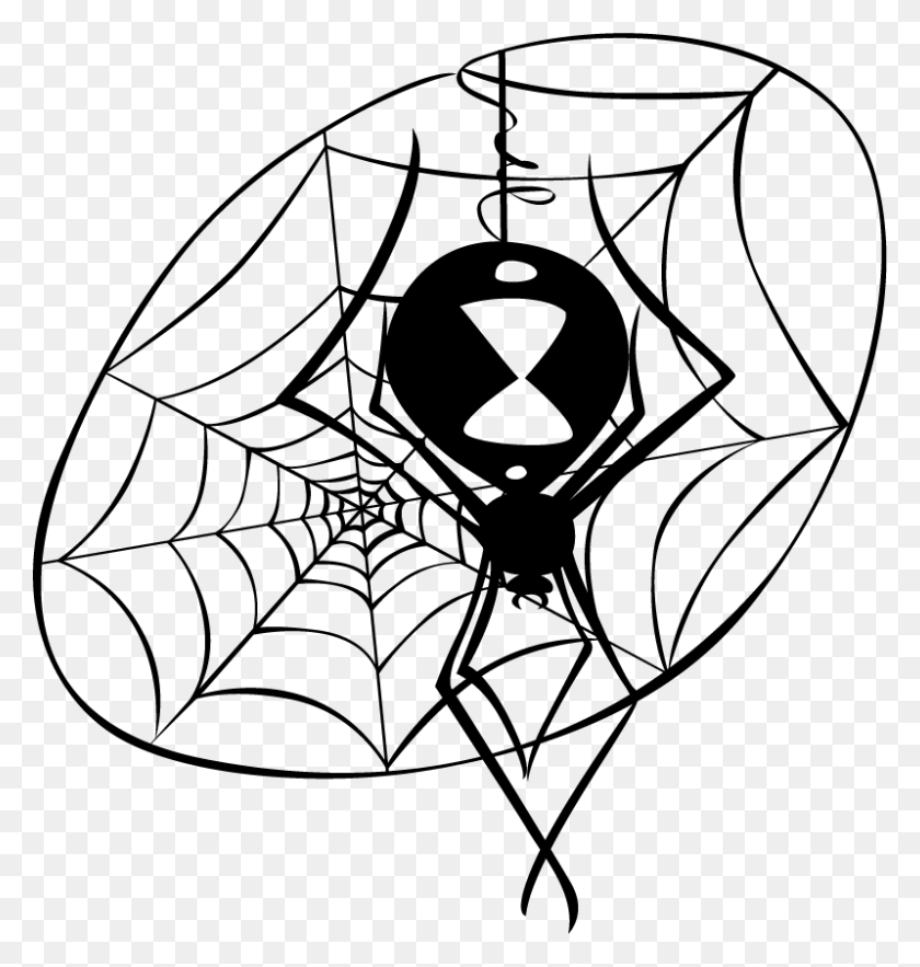 799x844 Spider Web Decal By Purple Hana On Clipart Library Spider, Gray, World Of Warcraft HD PNG Download