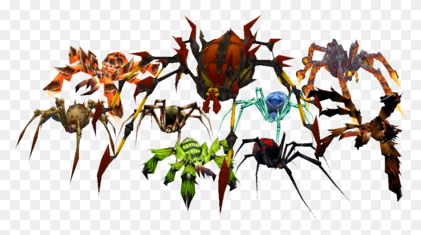 876x461 Spider World Of Warcraft Bone Spider, Ornament, Pattern, Fractal HD PNG Download
