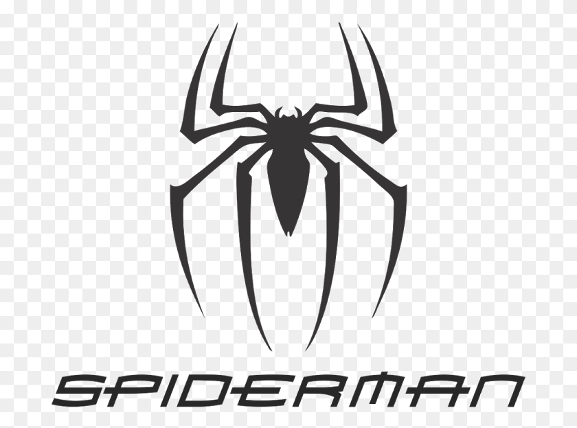 691x563 Spiderman, Stencil, Symbol, Sculpture HD PNG Download
