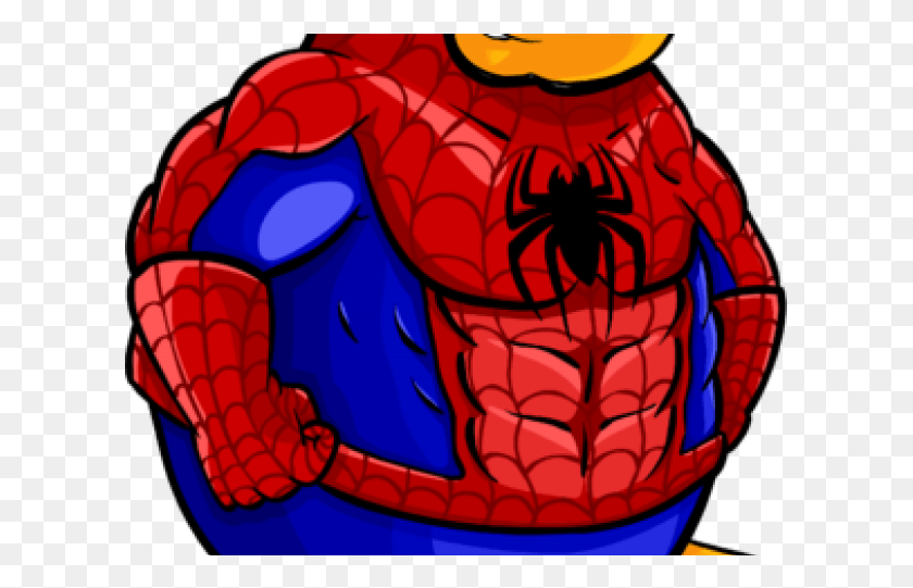 612x481 Spiderman Clipart Mission Marvel Club Penguin Spiderman, Skin, Doodle HD PNG Download