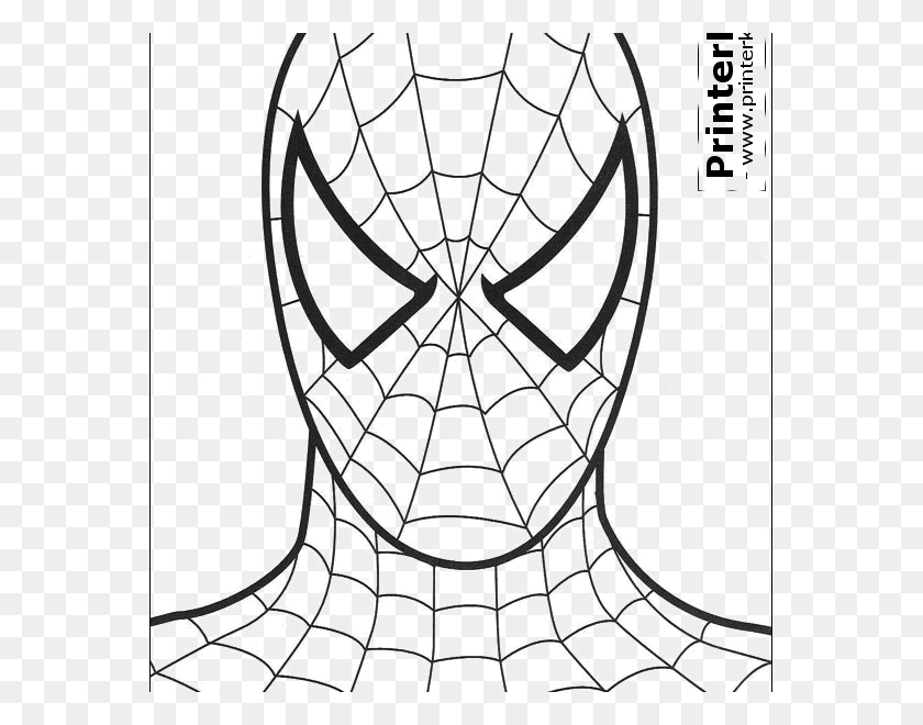 567x600 Spiderman Coloring Pages To Print Amazing Spider Man Black And White Spiderman Face, Spider Web, Rug, Outdoors HD PNG Download