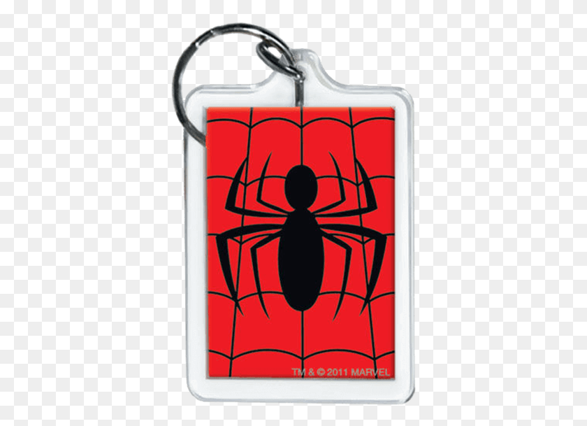 351x549 Descargar Png Spiderman Emblema Llavero Logo Spiderman, Insecto, Invertebrado, Animal Hd Png
