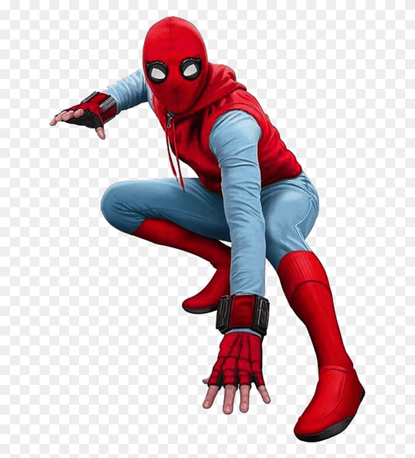 643x868 Spiderman Homecoming Spider Man Homecoming Homemade Suit, Clothing, Apparel, Person HD PNG Download