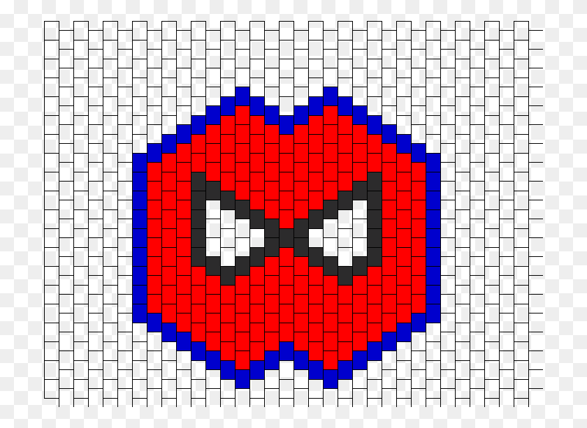 714x553 Spiderman Mask Bead Pattern Kandi Mask Patrones Fácil, Alfombra, Texto, Símbolo Hd Png Download